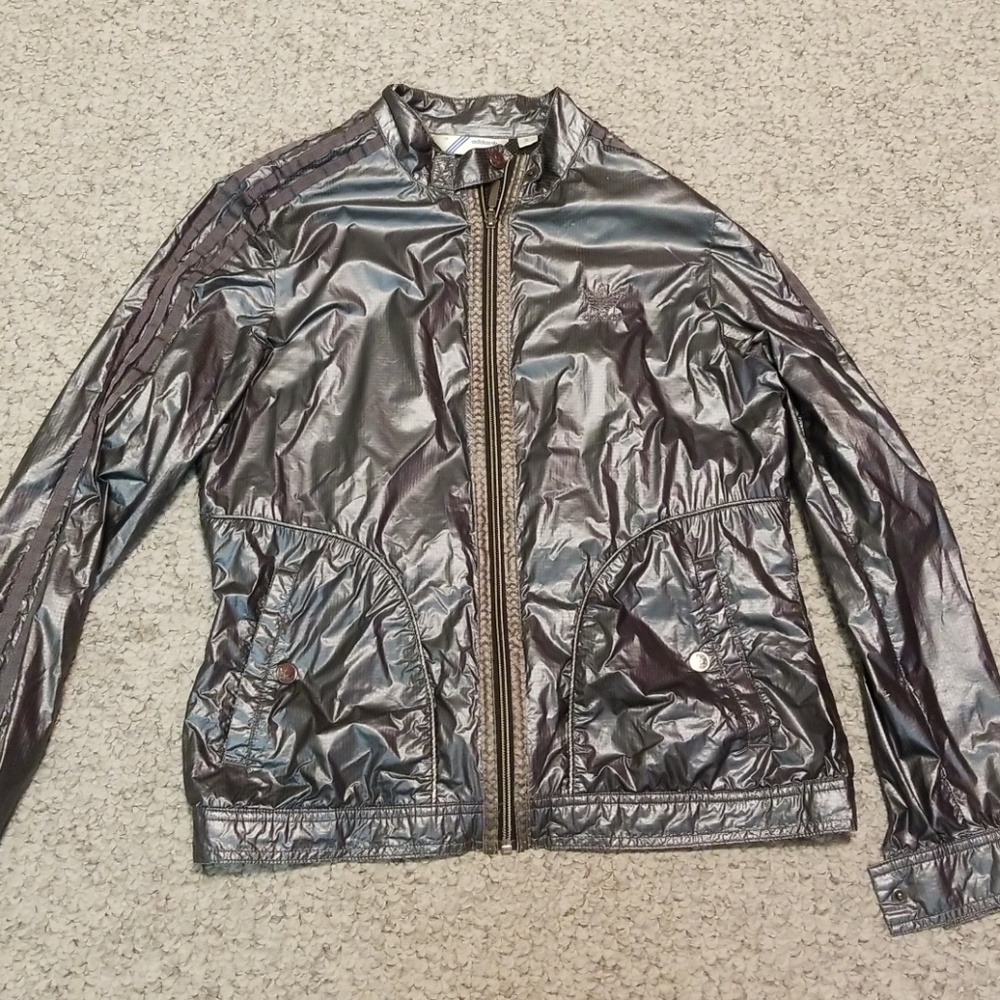 Vintage adidas silver jacket